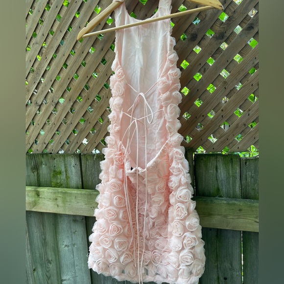 Nasty Gal Pink Rose Halter Neck Mini Dress 🌹 - Picture 5 of 9